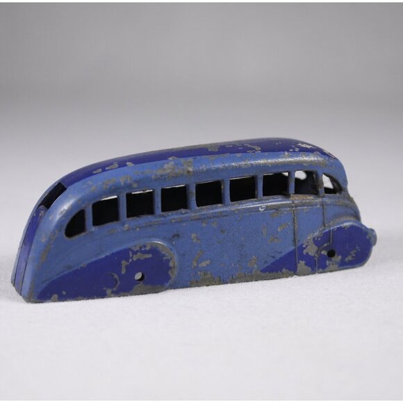 Vintage Pre-WWII Meccano Dinky toys streamlined bus 29b in 2 tone blue, cut rear - Picture 3 of 7